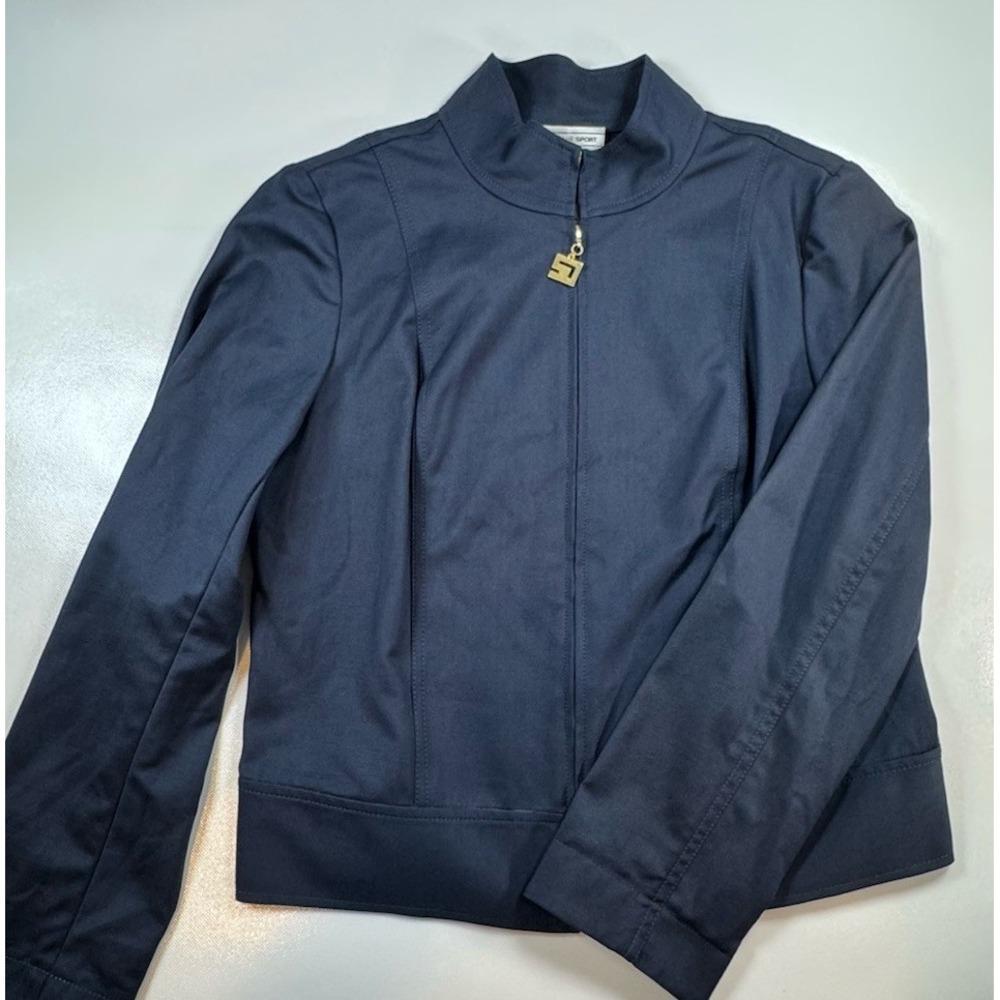 St John Sport 6 Women Lightweight Jacket Rhinestone Butterfly  Preppy Casual